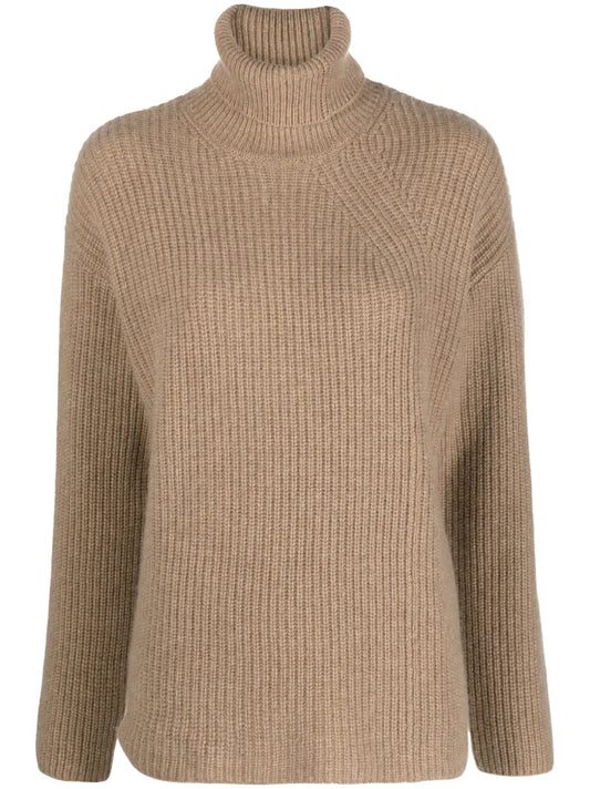 Ribbed-Knit Cashmere Rollneck Jumper