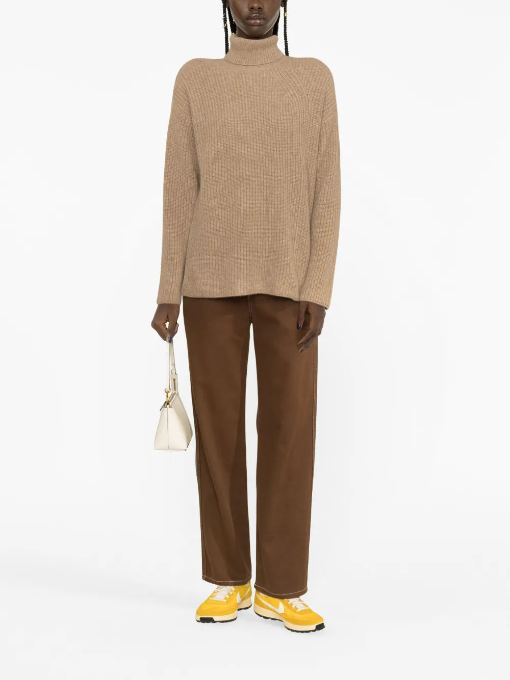 Ribbed-Knit Cashmere Rollneck Jumper