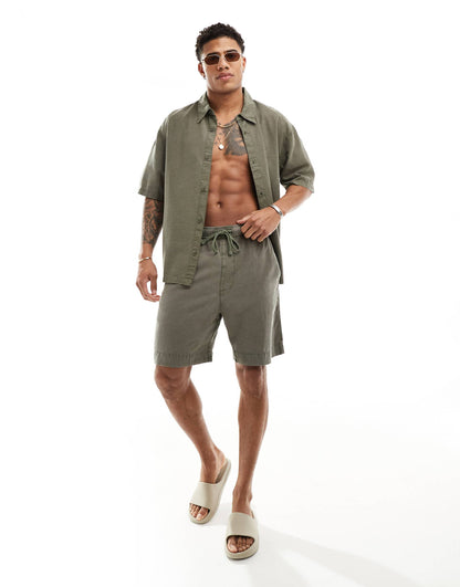 Linen Look Short Co-Ord