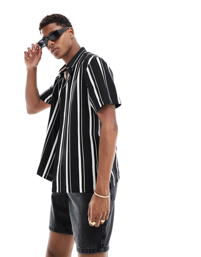 Crinkle Stripe Shirt