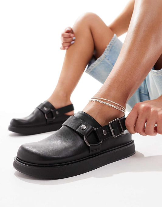 Clog With Buckle Detail Strap
