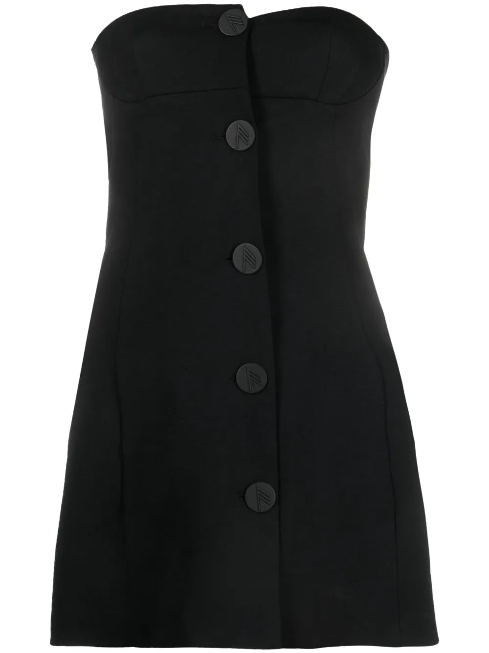 Asymmetric Buttoned Minidress