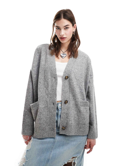 Knit Button Front Cardigan
