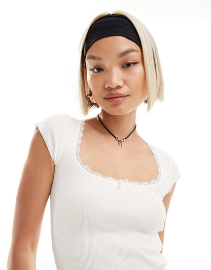 Lace Edge Baby T-Shirt