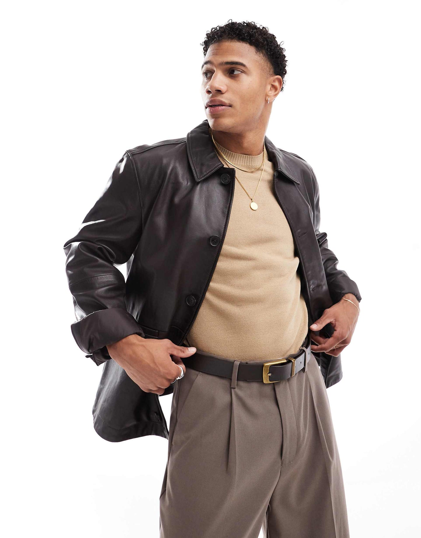 Premium Real Leather Harrington Jacket