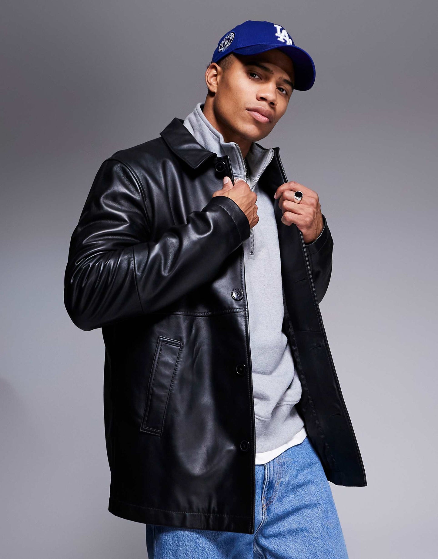 Premium Real Leather Harrington Jacket