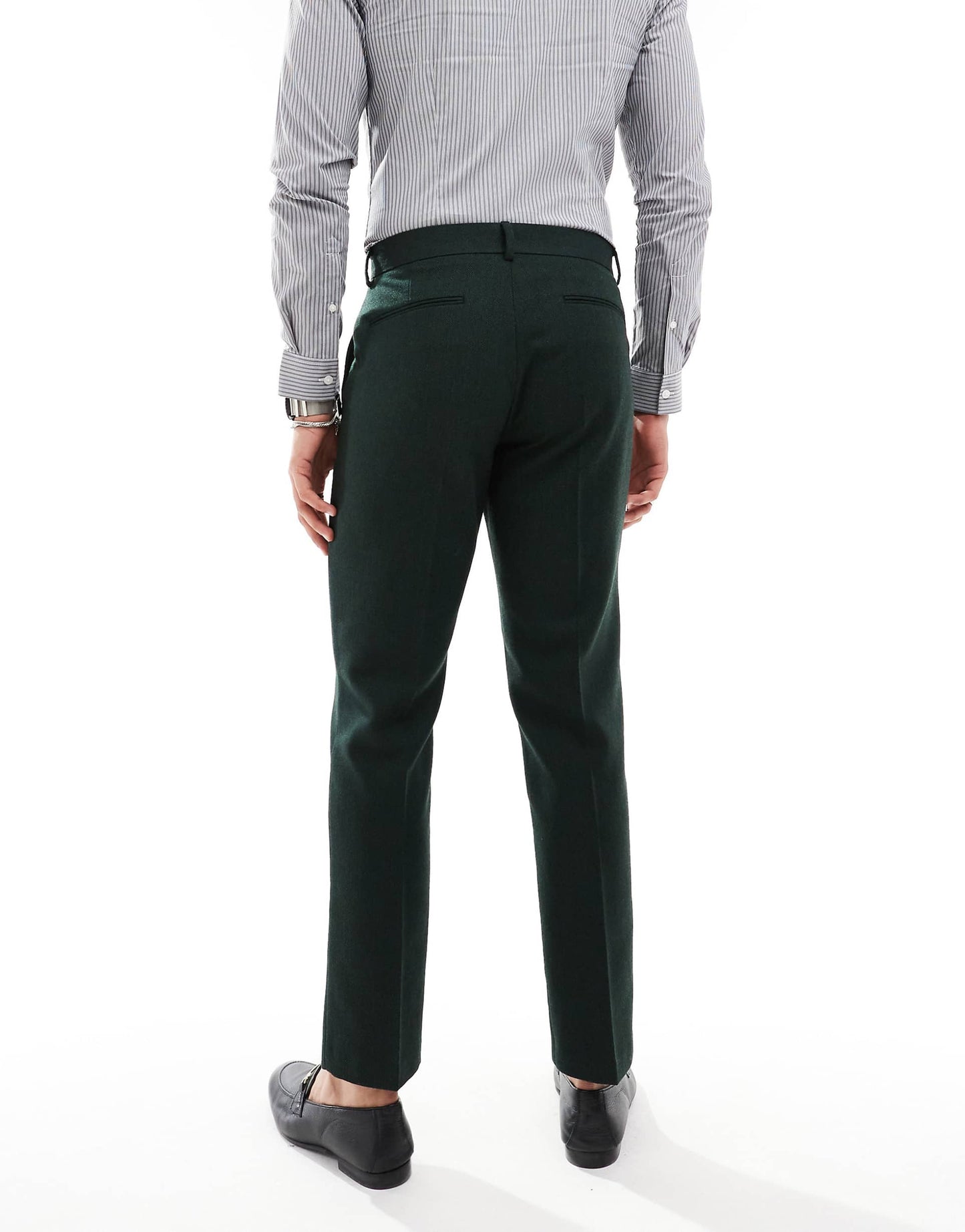 Slim Wool Blend Suit Trousers