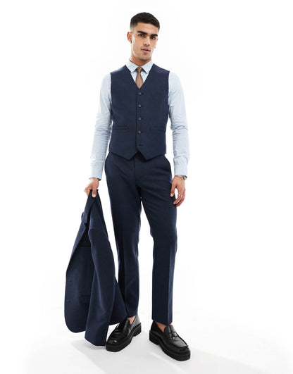 Slim Wool Blend Suit Waistcoat