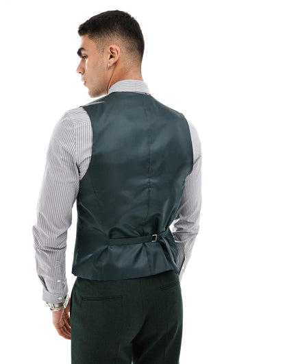 Slim Wool Blend Suit Waistcoat