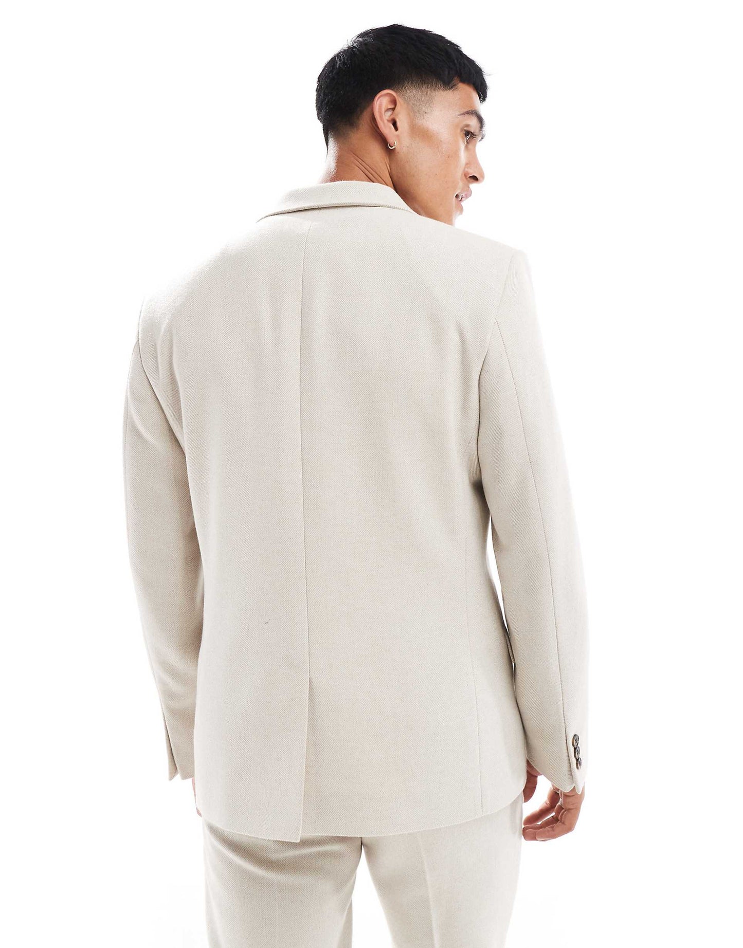 Slim Wool Blend Suit Jacket