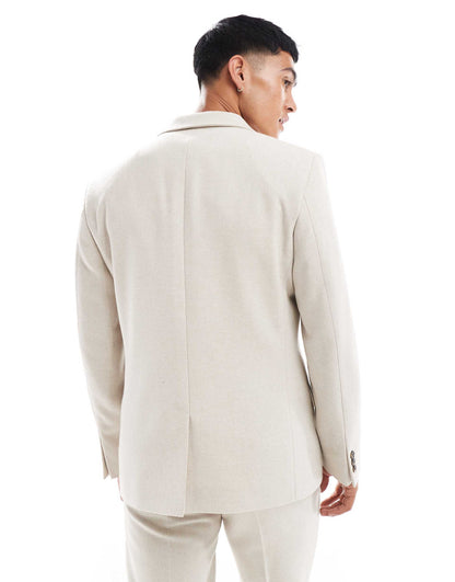 Slim Wool Blend Suit Jacket