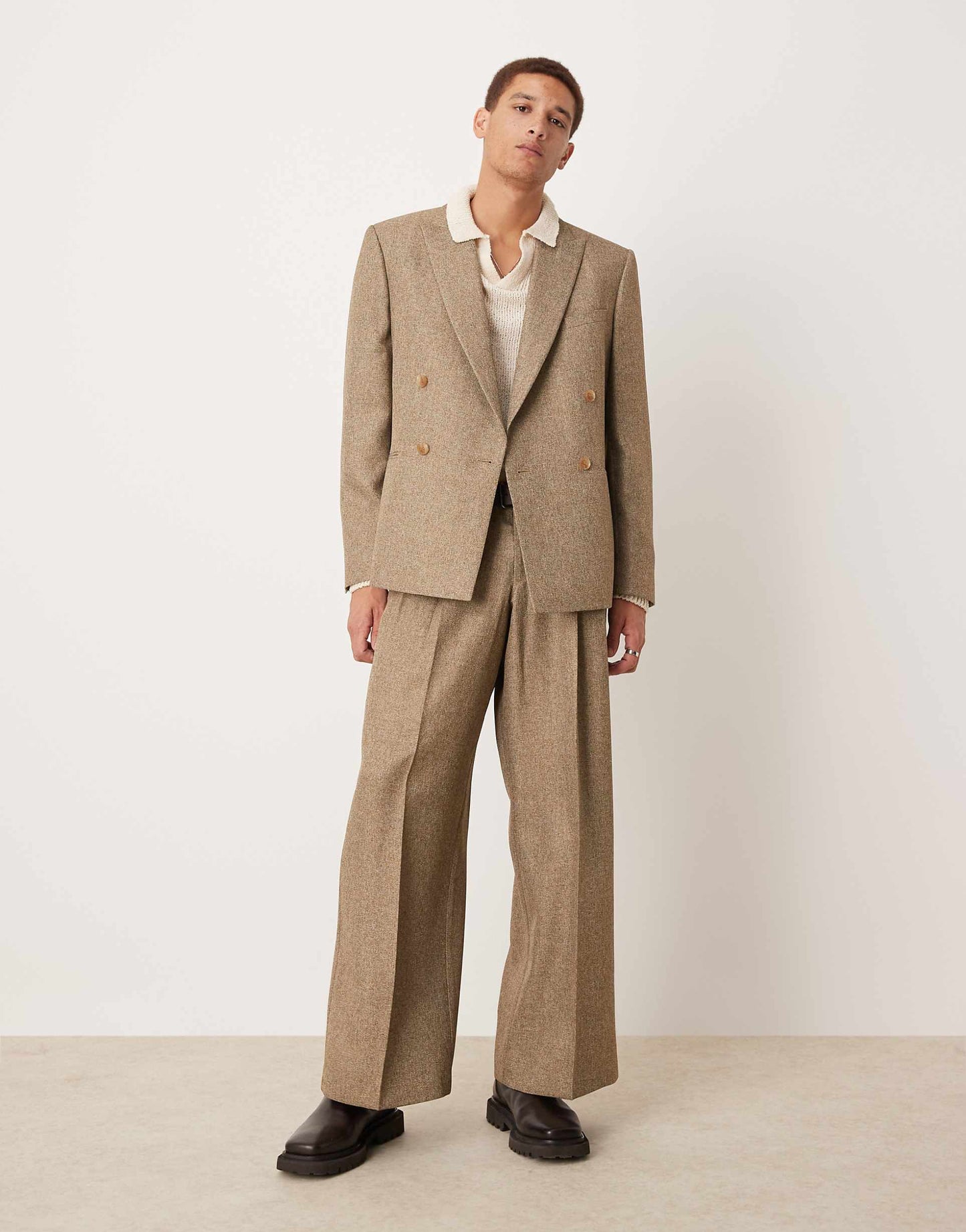 Double Breasted Slim Suit Jacket