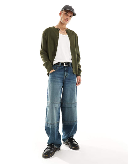 Knitted Crew Neck Cardigan