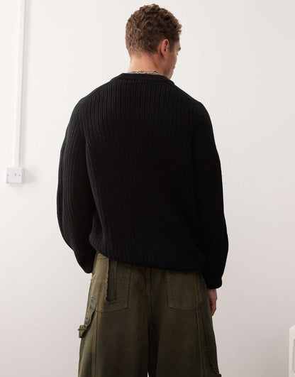 Knitted Crew Neck Jumper