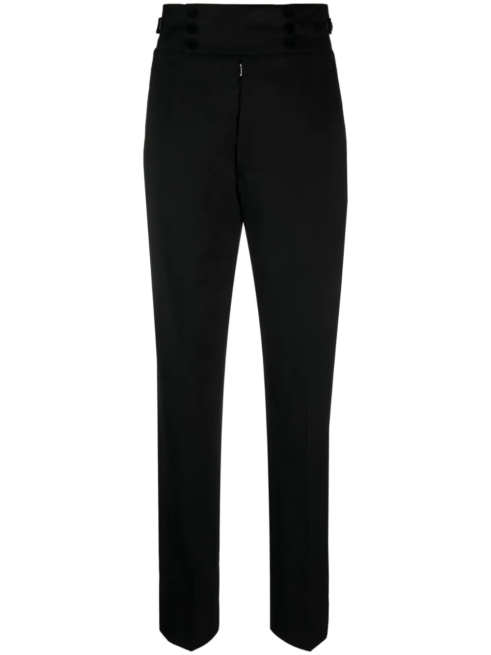 Four-Stitch Tapered Wool Trousers