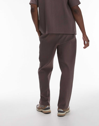 Co-Ord Wide Leg Plisse Trousers
