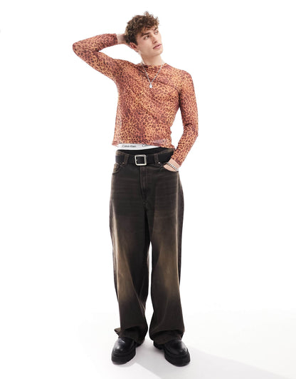 Long Sleeve Mesh Top
