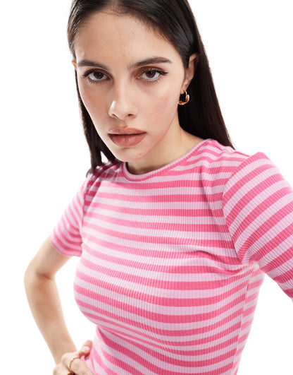 Ribbed T-Shirt Mini Dress