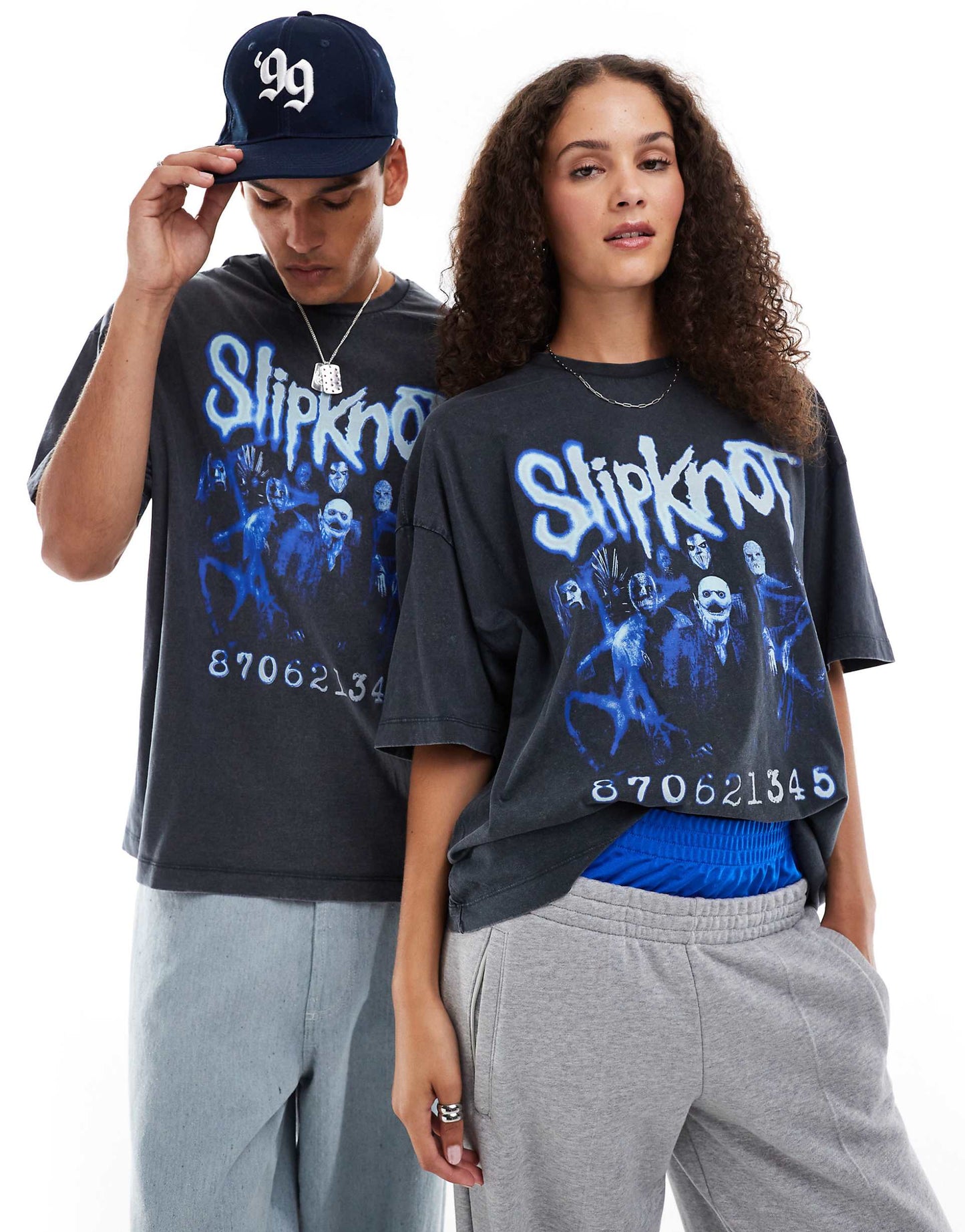 Unisex Oversized Band T-Shirt With Slipknot Graphic Prints