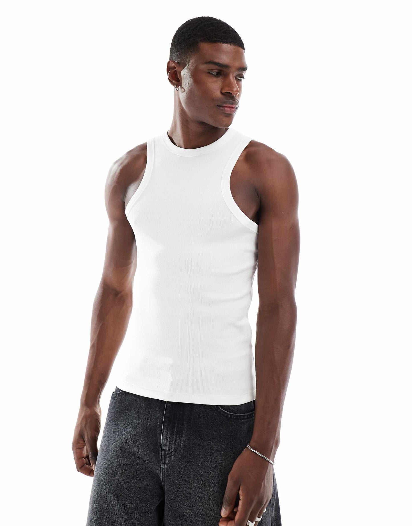 Muscle Fit Rib Racer Vest