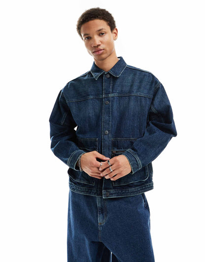 Denim Utility Coach Jacket