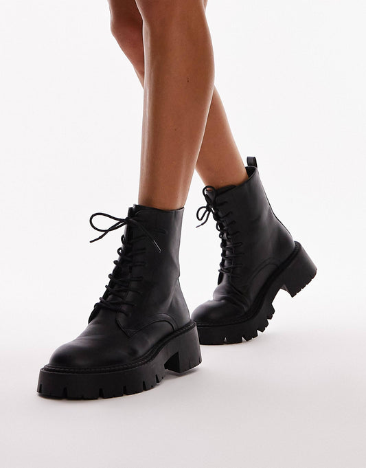 Lorelai Chunky Lace Up Boots