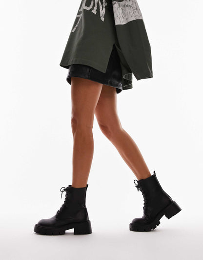 Lorelai Chunky Lace Up Boots