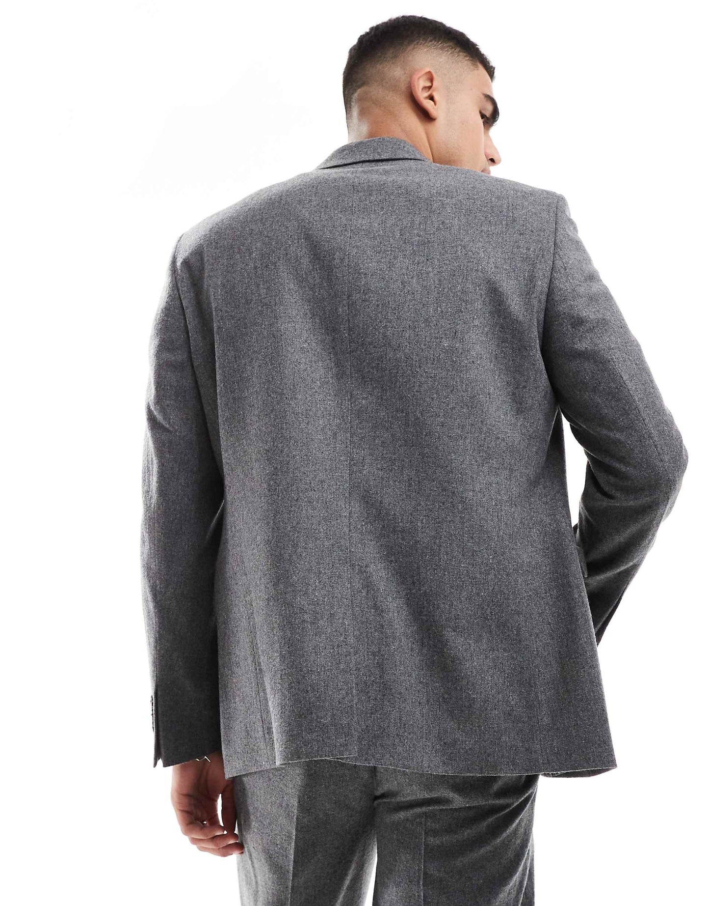 Regular Flannel Wool Mix Suit Jacket