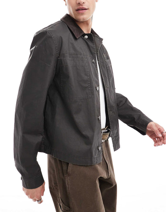 Cropped Harrington Wax Jacket