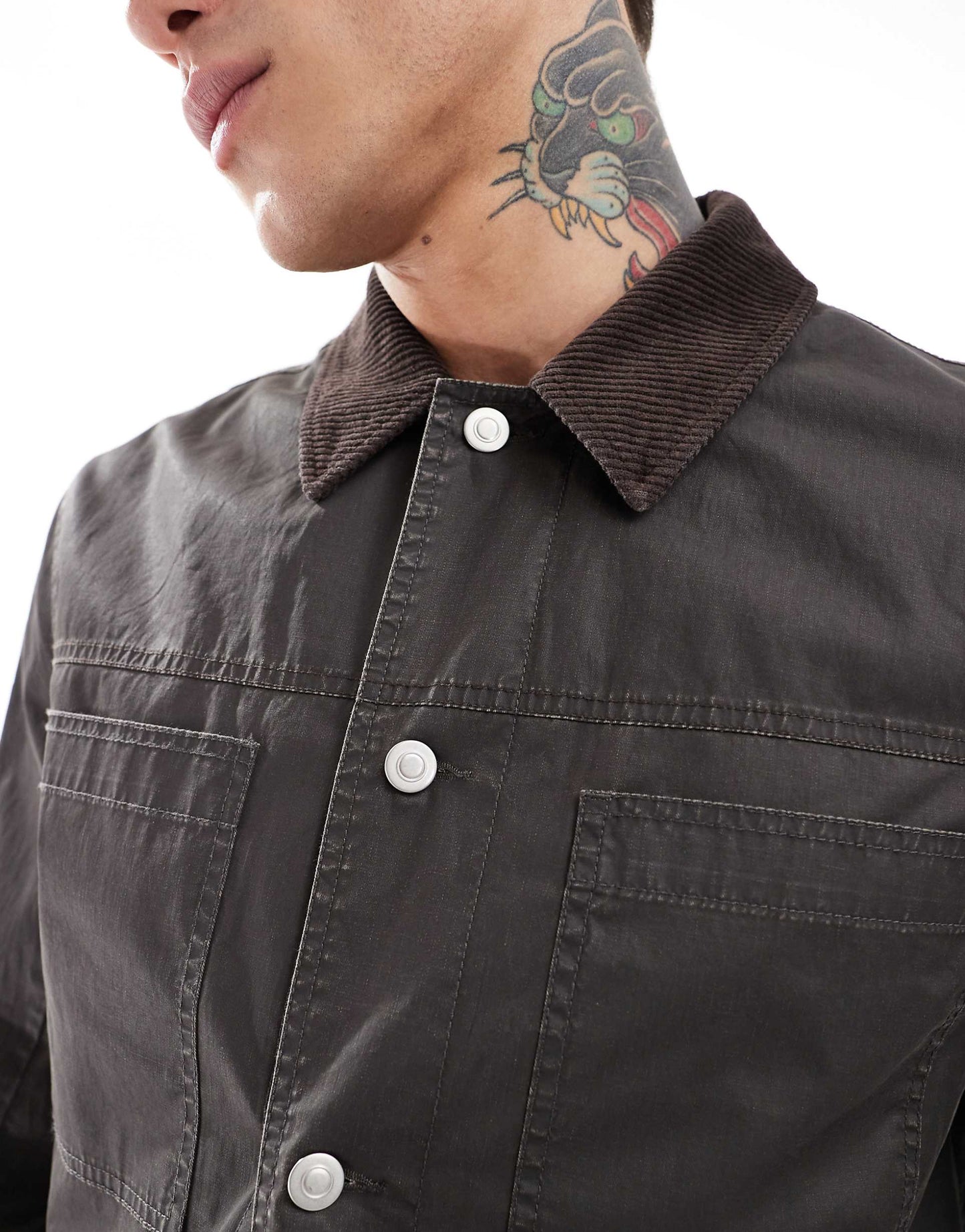 Cropped Harrington Wax Jacket