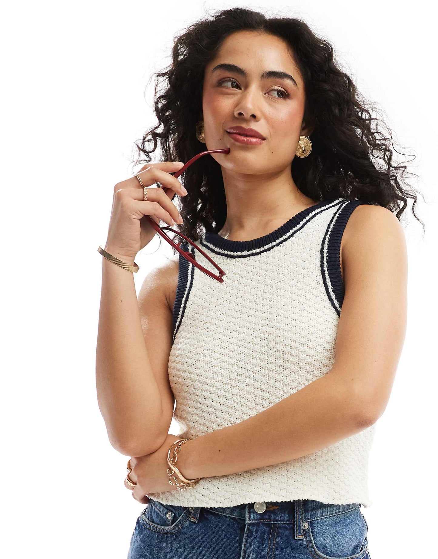 Knitted Scoop Racer Vest