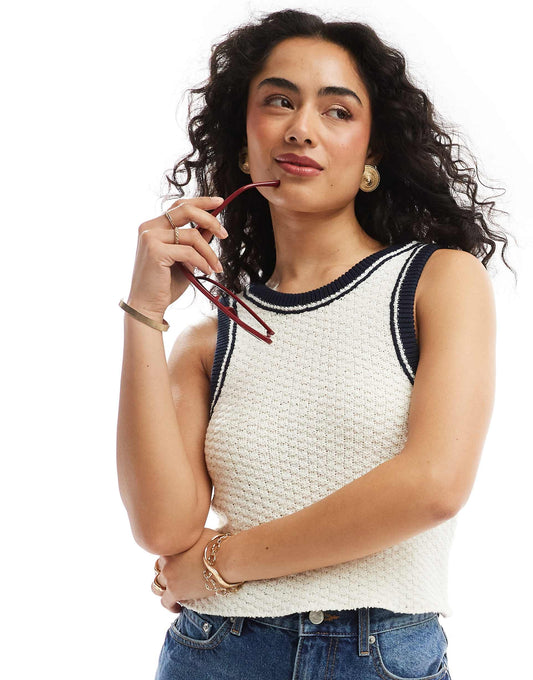 Knitted Scoop Racer Vest