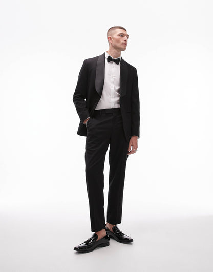 Premium Relaxed Wool Mix Tux Suit Trouser