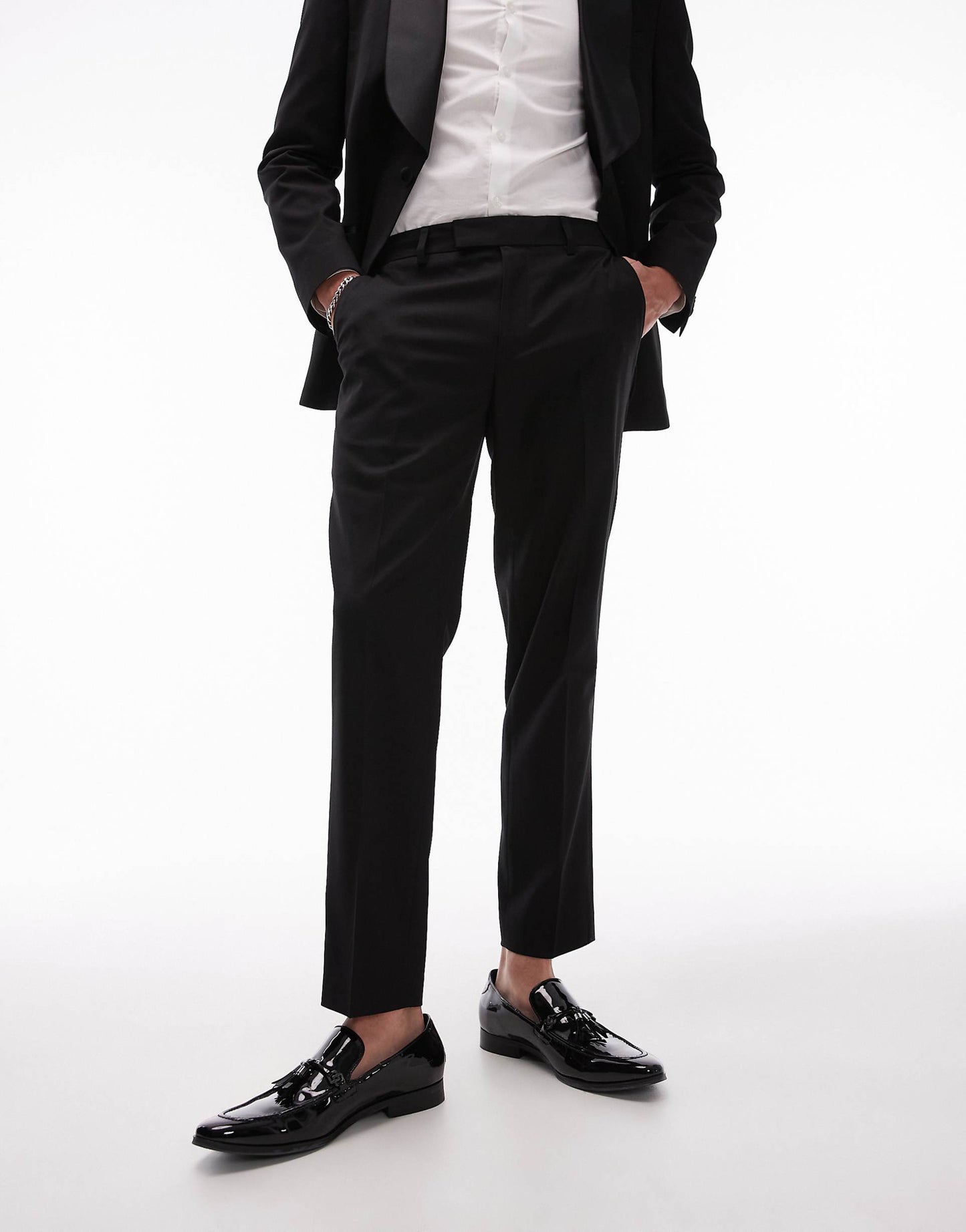 Premium Relaxed Wool Mix Tux Suit Trouser