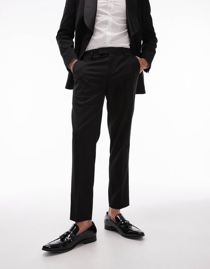 Premium Relaxed Wool Mix Tux Suit Trouser