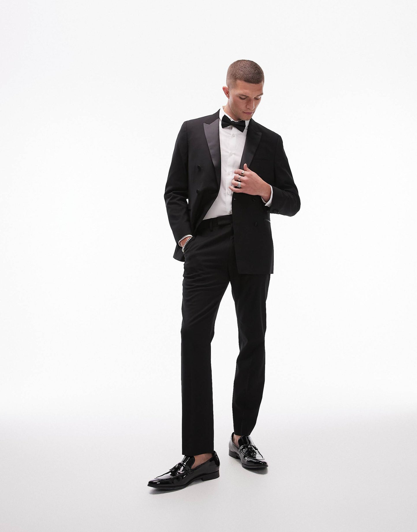 Premium Slim Wool Tux Suit Jacket