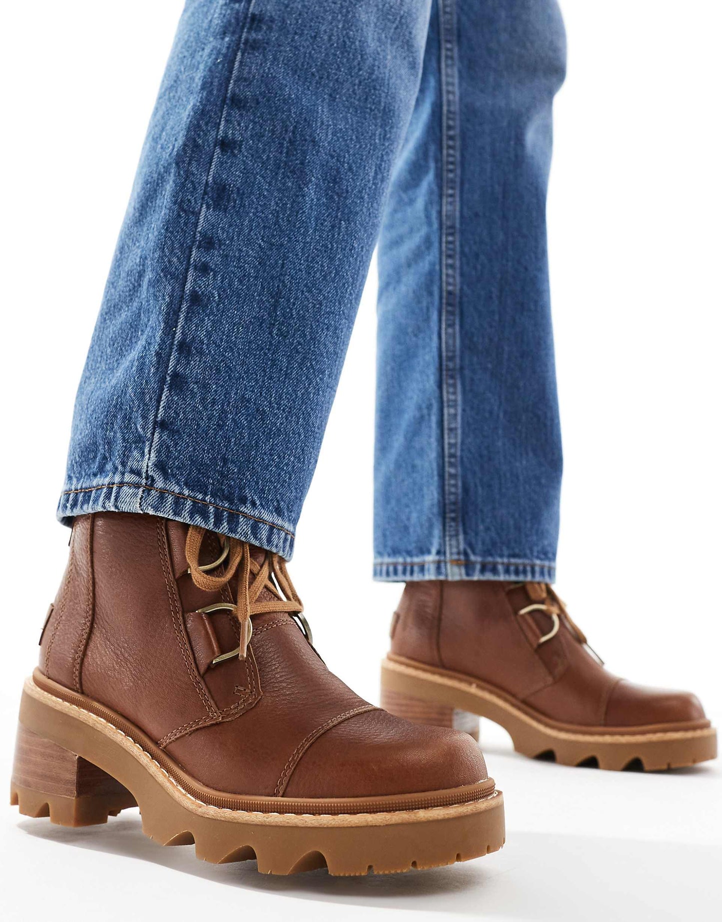 Joan Now Heeled Lace Up Leather Boots
