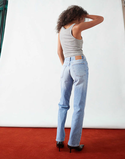 Runway Mid Rise Straight Jean