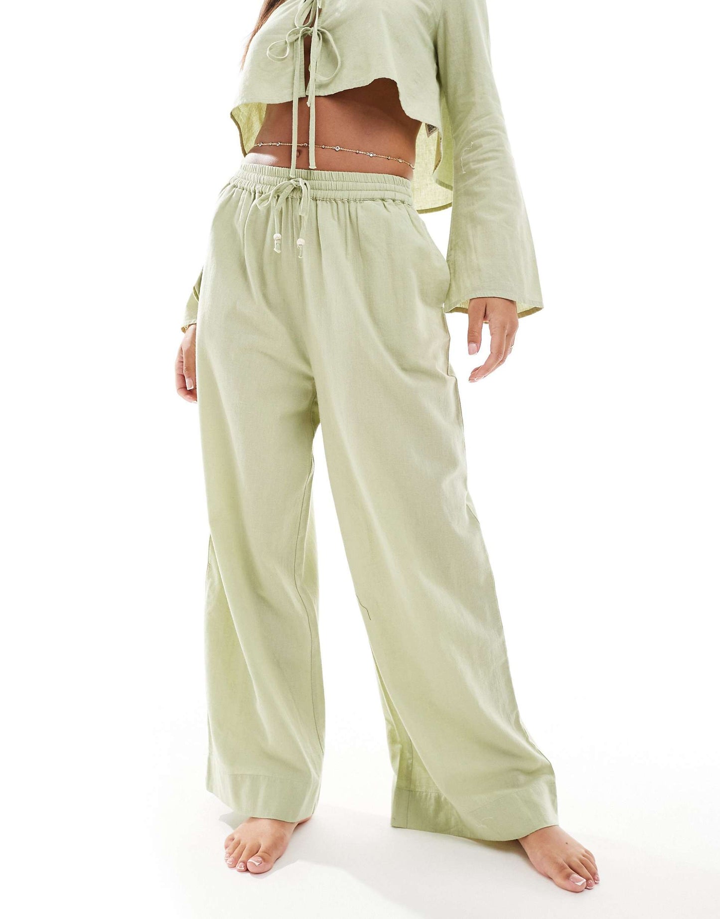 Kayla Mix And Match Beach Wide Leg Trouser