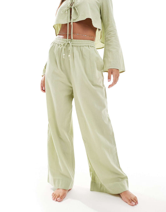 Kayla Mix And Match Beach Wide Leg Trouser