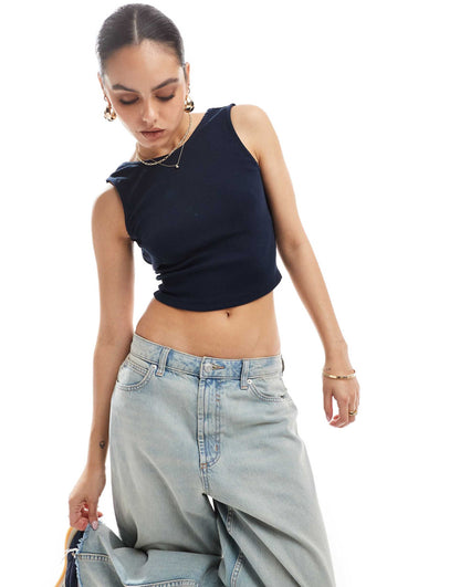 Open Back Top With Tie Back
