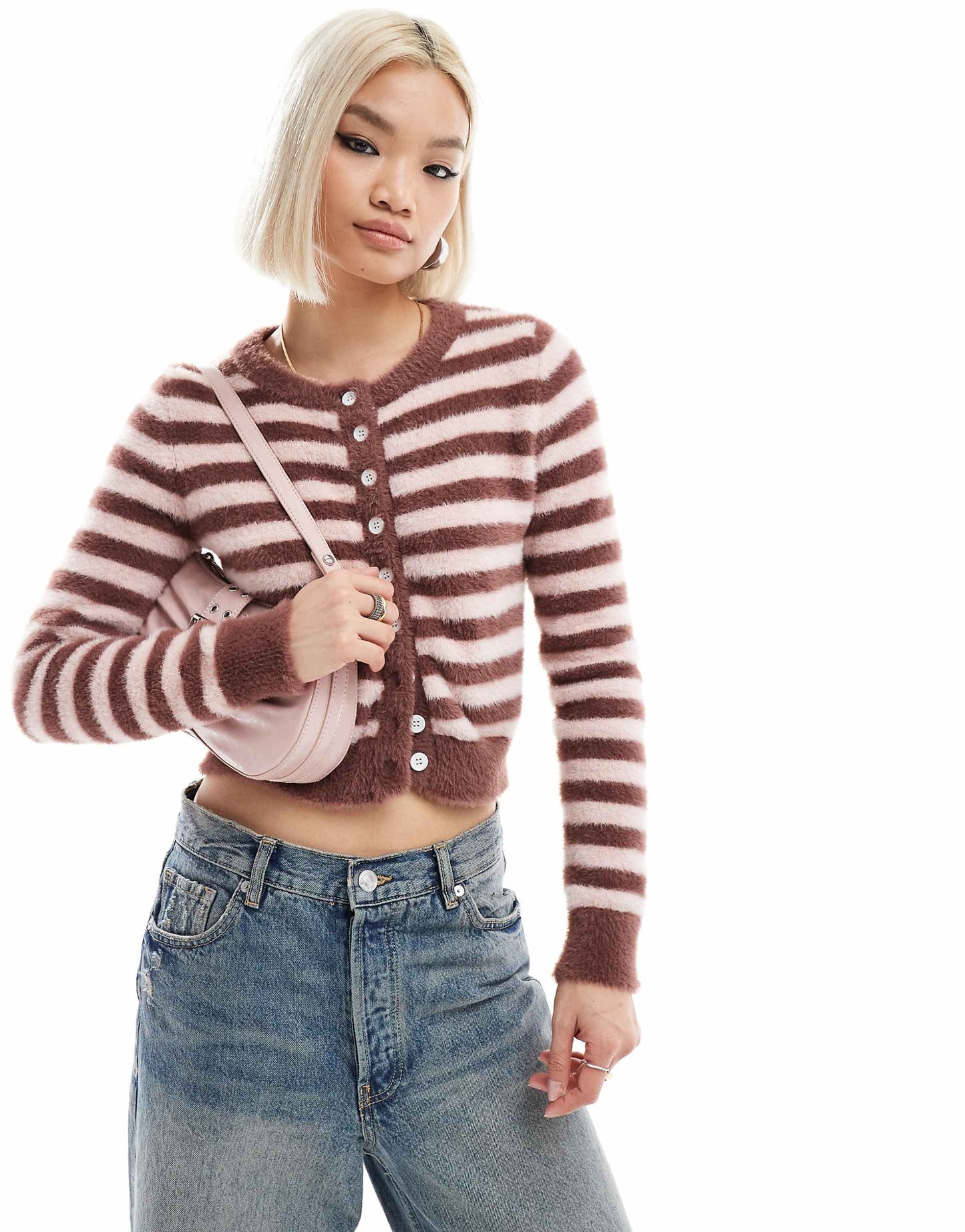 Micro Button Up Knit Cardigan