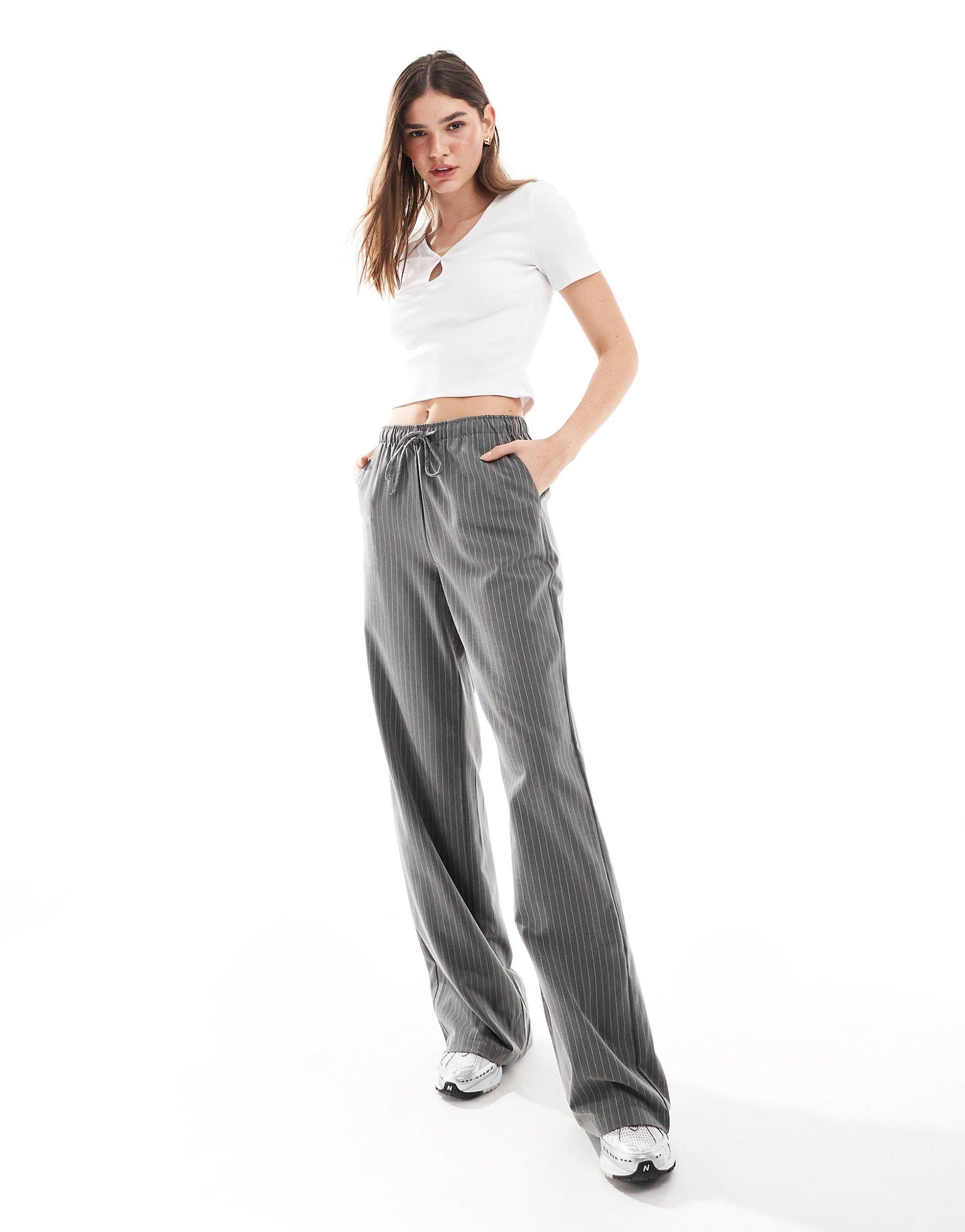 Ribbed Keyhole Detail Top