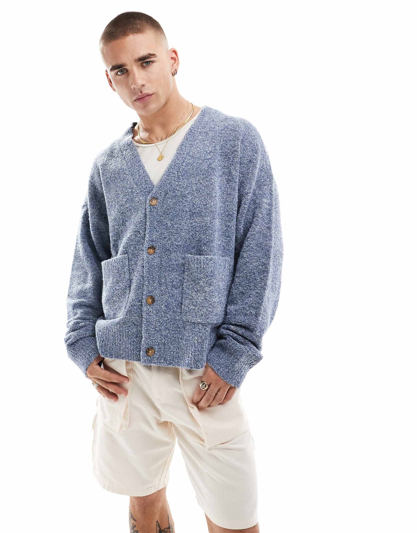 Heathered Oversized Cardigan