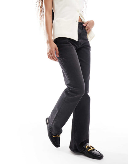 Petite Mid Rise Flare Jeans