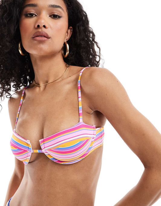Lola Amalfi Underwire Stripe Bikini Top