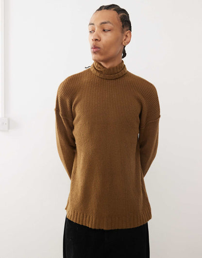 Oversized Heavy Weight Roll Neck Jumper