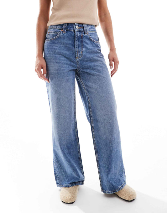 Petite Wide Leg Dad Jeans