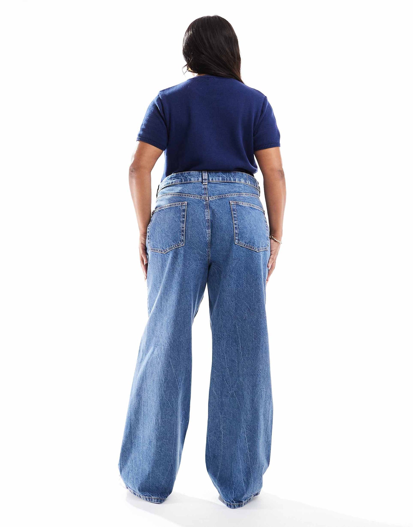 Curve Wide Leg Dad Jeans