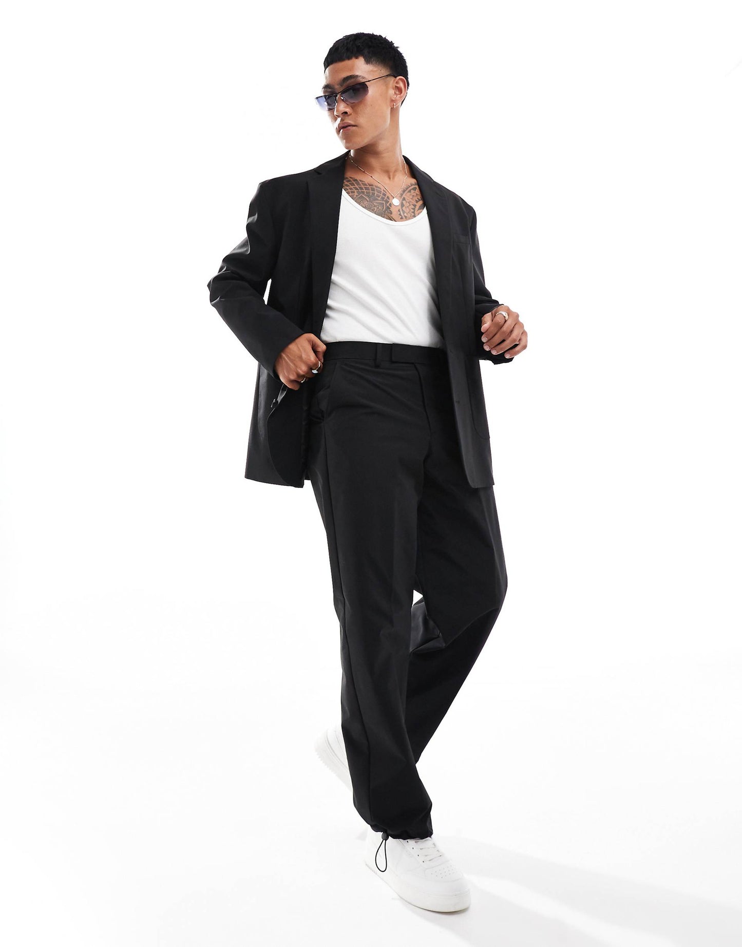 Techy Wide Leg Suit Trousers